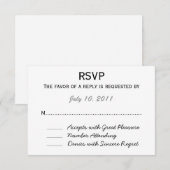 Hochzeit RSVP Karte (Vorne/Hinten)