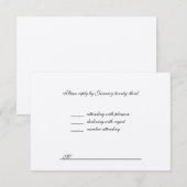 Hochzeit RSVP Karte (Vorne/Hinten)