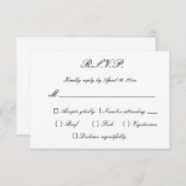 Hochzeit RSVP Karte (Vorne/Hinten)