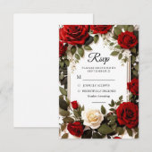 Hochzeit RSVP Karte (Vorne/Hinten)