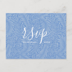 Hochzeit-Rsvp-Karte   Florale Strand-Vibes-Schrift Einladungspostkarte