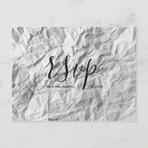Hochzeit RSVP-Karte   Paper Script Postkarte