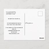 Hochzeit RSVP l Einladung Black Gold All in One Postkarte (Rückseite)