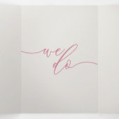 Hochzeit Rsvp Moderne einfache Creme Rosa Dreifach Gefaltete Karte (Innenseite Mitte)