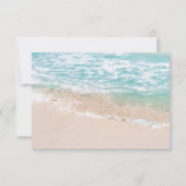 Hochzeit RSVP | Moderne Mongram Beach Wedding Karte (Rückseite)