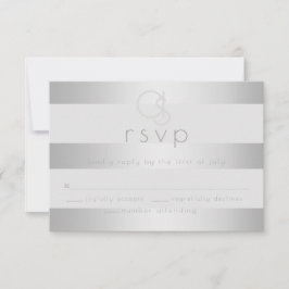 Hochzeit RSVP | Monogramm der Aluminiumstreifen