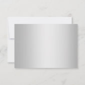 Hochzeit RSVP | Monogramm der Aluminiumstreifen Karte (Rückseite)