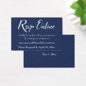 Hochzeit RSVP Online Beiheft Weiße Schrift & Marin (Schreibtisch)