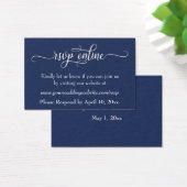 Hochzeit RSVP Online Beiheft Weiße Schrift & Marin (Schreibtisch)