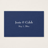 Hochzeit RSVP Online Beilage Weiße Schrift & Marin (Rückseite)
