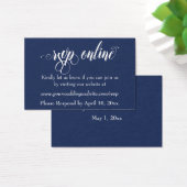 Hochzeit RSVP Online Beilage Weiße Schrift & Marin (Schreibtisch)