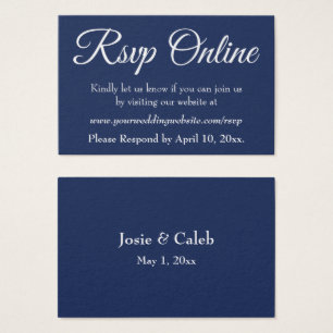 Hochzeit RSVP Online Beilage Weiße Schrift & Marin
