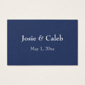 Hochzeit RSVP Online Beilage Weiße Schrift & Marin (Rückseite)