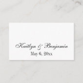 Hochzeit RSVP Online einfach elegant Schwarz und W Begleitkarte (Rückseite)