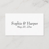 Hochzeit RSVP Online Eleganter Luxus-Script-Schrif Begleitkarte (Rückseite)