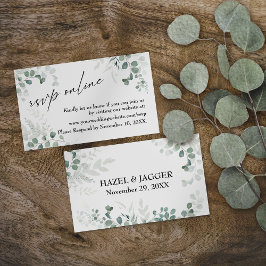 Hochzeit RSVP Online Greenery Elegant Zeitgenössis Begleitkarte