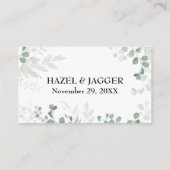 Hochzeit RSVP Online Greenery Elegant Zeitgenössis Begleitkarte (Rückseite)