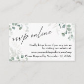 Hochzeit RSVP Online Greenery Elegant Zeitgenössis Begleitkarte (Vorderseite)