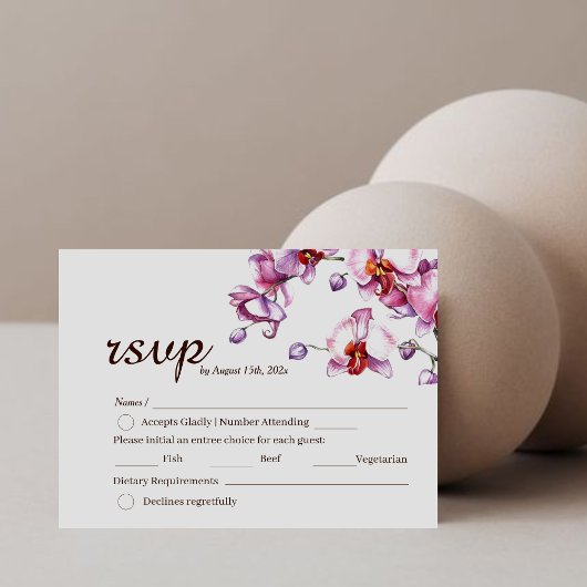 Hochzeit RSVP | Orchid-Blume