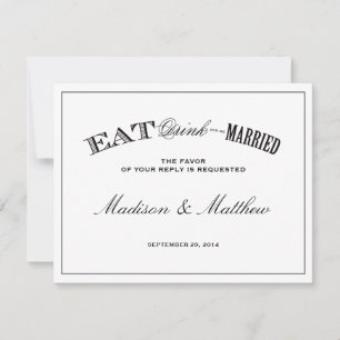 Hochzeit RSVP Postkarte