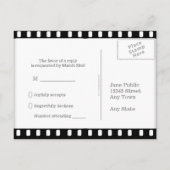 Hochzeit RSVP Postkarte mit Filmthema (Rückseite)