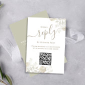 Hochzeit RSVP QR Code Elegante Landschaft Karte