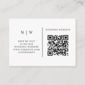 Hochzeit RSVP | QR-Code Minimalistisch Clean Simpl Begleitkarte