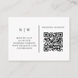 Hochzeit RSVP QR-Code Minimalistisch Clean Simpl Begleitkarte