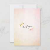 Hochzeit RSVP Reply Dragonfly Paating Liebe Herz (Rückseite)