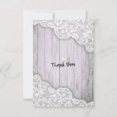 Hochzeit RSVP Reply Lace Sunflower Barn Wood Light (Rückseite)
