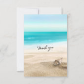 Hochzeit RSVP Reply Summer Beach Starfish Seashell Karte (Rückseite)