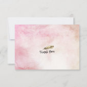 Hochzeit RSVP Reply Watercolor Boho Floral Feather Karte (Rückseite)
