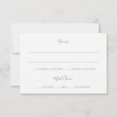 Hochzeit RSVP Response Card Greenerity - Dusty Blu Karte (Rückseite)