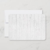 Hochzeit RSVP Ribbon Herz Einladung (Rückseite)