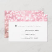 Hochzeit RSVP Rose Blush Pink Bokeh Lights (Vorne/Hinten)