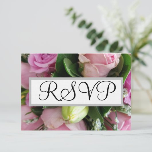 Hochzeit RSVP Roses (Stehend Vorderseite)