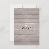 Hochzeit RSVP Rustic Wood Hydrangea String Lights Karte (Rückseite)