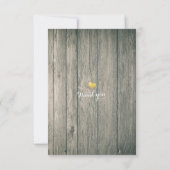 Hochzeit RSVP Rustic Wood & Mason Jar String Light Karte (Rückseite)