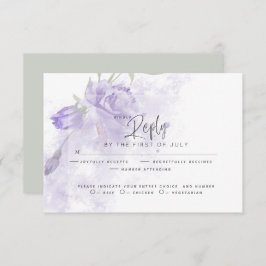 Hochzeit RSVP | Rustikal Lila Blüte