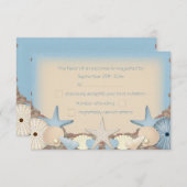 Hochzeit RSVP Schöne Tropical Beach Muscheln (Vorne/Hinten)