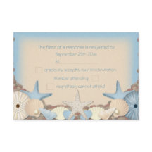 Hochzeit RSVP Schöne Tropical Beach Muscheln