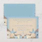Hochzeit RSVP Schöne Tropical Beach Muscheln Karte (Vorne/Hinten)