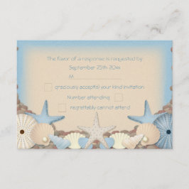 Hochzeit RSVP Schöne Tropical Beach Muscheln Karte