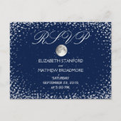 Hochzeit RSVP | Starry Night Moon Postkarte (Vorderseite)