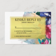 Hochzeit RSVP | Tropenfarben-Blume