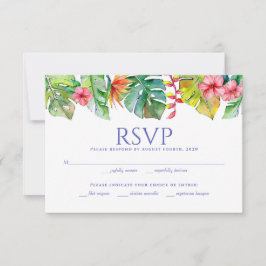 Hochzeit RSVP | tropische Wasserfarbe