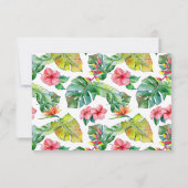 Hochzeit RSVP | tropische Wasserfarbe (Rückseite)