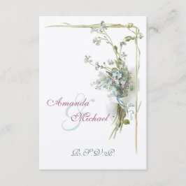 Hochzeit RSVP vergesst mir Noten Karte