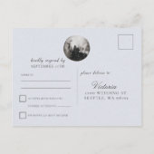 Hochzeit RSVP Verzauberter Wald Stag Moon Einladungspostkarte (Rückseite)