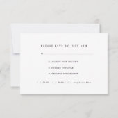 Hochzeit RSVP Wasserfarbe botanische lila Blüte Einladung (Rückseite)